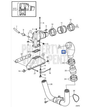 Codo Escape Original Volvo OMC 3854874 RM3854874 - vista detalle