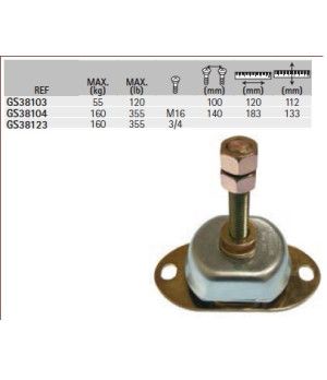 Soporte Motor Silentblock 16mm 160Kg GS38104 - instalacion
