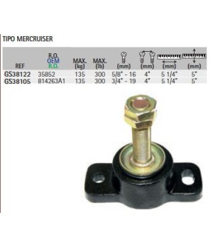 Soporte Motor 814263A1 19mm 135Kg GS38105 - vista detalle