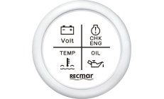 RELOJ MULTIFUNCION 12V/24V BLANCO