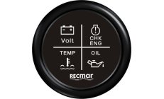 Reloj Multifuncion 12V/24V Negro KY79202 nautico