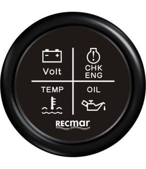 RELOJ MULTIFUNCION 12V/24V NEGRO