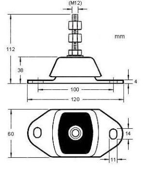 SILENTBLOCK  12mm  55 kgs