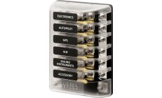 3AG FUSE BLOCK SYSTEMFabricados en policarbonato de gran resistencia con tapa protectora transparente de lexan con espacio para 