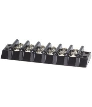 TERMINAL BLOCK, IND 6 CIR 65ABase de nylon. Barra de cobre estañado.