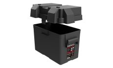 BATTERY BOX SNAP-TOP G-27 BLACKFabricadas en polipropileno inyectado. Completa con cincha y puentes de sujección.