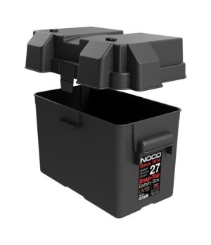 BATTERY BOX SNAP-TOP G-27 BLACKFabricadas en polipropileno inyectado. Completa con cincha y puentes de sujección.
