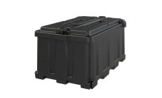 8D BATTERY BOX BLACKFabricadas en polietileno de baja densidad. Resistente al impacto en temperaturas de hasta -40ºC. Sistema de