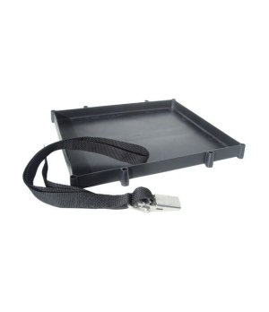 BANDEJA DOBLE BATERIAS 36x33x3 cm.Fabricadas en polietileno moldeado de alta densidad. Se suministra con cincha de fijación con 