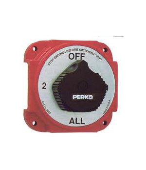 BATTERY SWITCH PK 380APara 2 ó más grupos de baterías. Cuerpo de policarbonato reforzado de alta resistencia, contactos de cobre