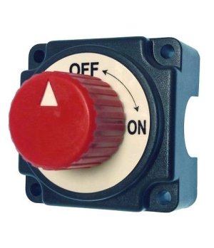 BATTERY SWITCH W/KNOBInterruptor de circuito principal. Cuerpo de policarbonato marino y contactos de metal no corrosivo.