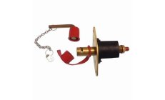 BATTERY SWITCH 250 A.Interruptor de circuíto general. Cuerpo de latón y plástico anti-corrosión. Contactos de cobre. Maneta extr