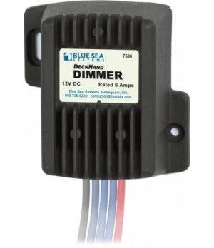 DIMMER DECKHAND 6A 12VControl de voltaje contínuo para areas de luces LEDs, incandescentes y halógenas. Retardo de apagado ajust