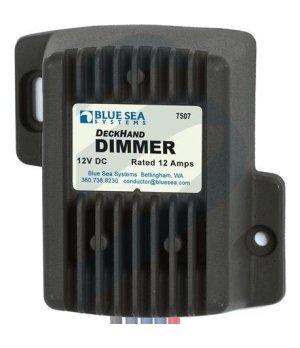 DIMMER DECKHAND 12A 12VControl de voltaje contínuo para areas de luces LEDs, incandescentes y halógenas. Retardo de apagado ajus