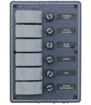 Panel 6 Interruptores Vertical BS8053 nautico