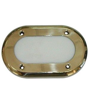 TRANSOM LIGHTLuz empotrable para montaje exterior en flybridge, arco de radar, etc. Cuerpo de aluminio y latón pulido. G4 12V 10
