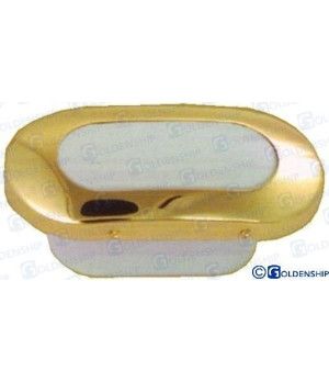 LUZ INT/EXT OVALADA ORO LED BLANCO