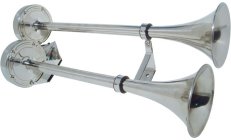 BOCINA TROMP.DOBLE 40/47 24VBocina eléctrica para embarcaciones. Fabricada en acero inoxidable. 24V. 406/470mm