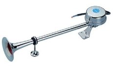 SINGLE TRUMPET HORN 12V.470MM.Bocina electromagnética doble para embarcaciones. Fabricada en materiales no corrosivos. Trompeta 