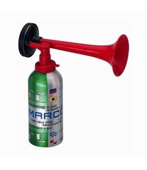 GAS HORN ECOLOGICBocina de aerosol. Montaje a presión. Carga con gas ecológico no inflamable.