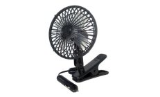 COOLING FAN 12VFabricado en plástico con pinza de sujección y rejilla protectora. Enchufe para encendedor. Palas de 127 mm. Ajus