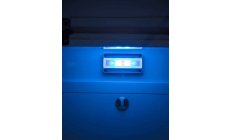 ENGINE ROOM LIGHT, BRUSHED, WHITE/BLUE