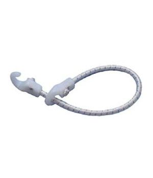 CAVO ELASTICO GANCIO NAILON 2G  6X30 (PATomador elástico con 2 ganchos de nylon blanco. 
