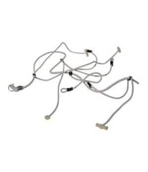 MILLIPIEDE SET FOR MAST  2 M.Cuerda elástica con 2 ganchos inox y tomadores para aferrar la vela a la botavara