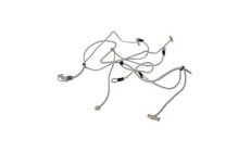 MILLIPIEDE SET FOR MAST 3M.Cuerda elástica con 2 ganchos inox y tomadores para aferrar la vela a la botavara