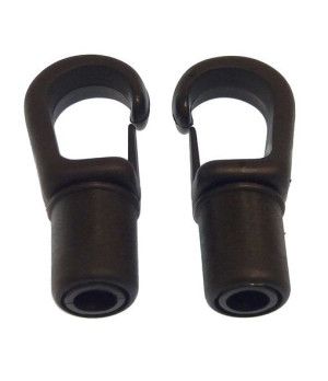 GANCHO MOSQUETON NEGRO 5-6 MM. (PACK DE 2)