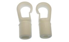 GANCIO MOSCHETTONE BIANCO 8MM (PACK 2)