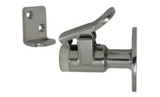 DOOR STOP & CATCHERSujetapuertas con gatillo. Fabricado en acero inox AISI-316, con tope de nylon