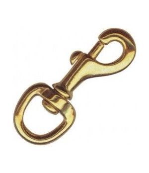 SWIVEL SNAP-HOOK 115 MM.Fabricado en bronce naval al manganeso, pulido. Muelle de acero inox