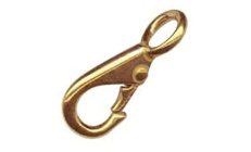 FIXED SNAP HOOK 65 GRS.Fabricado en bronce naval al manganeso, pulido. Muelle de acero inox