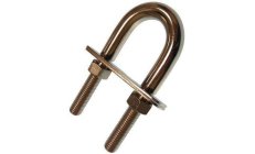 CAVALLOTI A "U" DI SICUREZZA M10Cáncamo de dos pernos. Fabricado en acero inox AISI 316. La placa exterior se apoya directamente