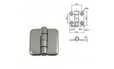 COVERED BUTT HINGE AISI316 38.2*39.2 mmBisagras de acero inox 316 con tapa para cubrir los tornillos, proporcionando una limpiez