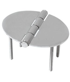 4 BOLTS INOX HINGE 51X35Bisagra de acero inox con 4 pernos roscados de 25 mm