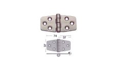 SS. DOOR HINGE 74*37 MM.BISAGRA EN ACERO INOX PULIDO