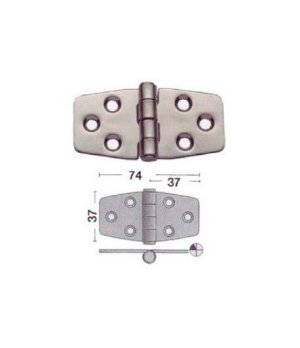 SS. DOOR HINGE 74*37 MM.BISAGRA EN ACERO INOX PULIDO