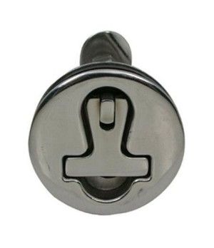 ROUND "T" HANDLE LATCH W/LFabricada en acero inox AISI 316. Ø montaje: 70 mm. Con llave