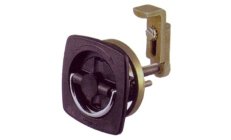 FLUSH LATCH BLACKFabricado en latón cromado y plástico. Montaje empotrado, Ø 51 mm. Para puertas de 6 a 28 mm