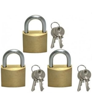 CANDADO MARINO 30 mm. (PACK DE 3)Juego de 3 candados marinos con la misma llave