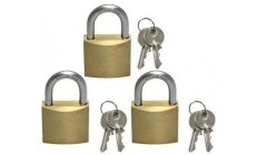 CANDADO MARINO 40 mm. (PACK DE 3)Juego de 3 candados marinos con la misma llave