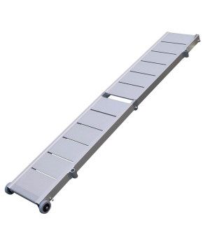PASARELA ALUMINIO PLEGABLE 2,5MFabricada en aluminio anodizado plata y piso de aluminio antideslizante. Se suministra con pasama