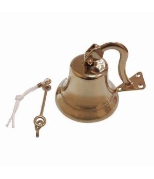 CAMPANA 190 mmFabricada en bronce pulido. Con soporte para pared