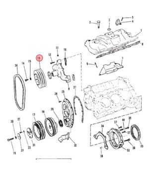 Polea Aluminio 15120T Mercruiser REP15120T - instalacion