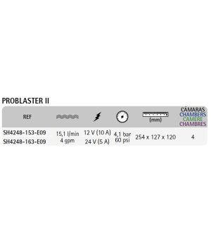 BOMBA PRO-BLASTER 4.0 12V 45psiBomba a membrana con interruptor de presión incorporado para sistemas de limpieza.
Para agua dulc