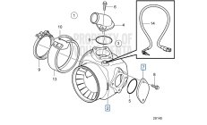 CODO ESCAPE INOX VOLVO D6 22948847
