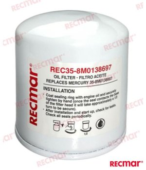 Filtro Aceite 8M0138697 REC35-8M0138697 Mercruiser