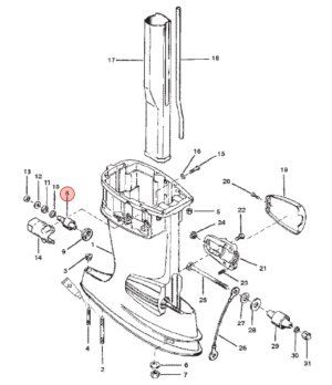 SOPORTE MOTOR ORIGINAL MERCURY 923373